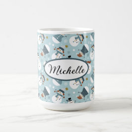 Caneca De Café Snowmen Personalizado Café Mug