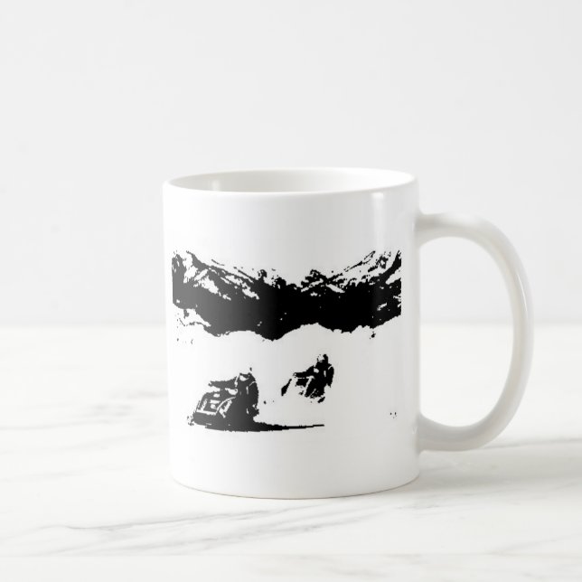 Caneca De Café Snowmobile que compete o motim (Direita)