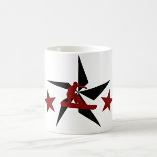 Caneca De Café snowSTARz. maroon board.