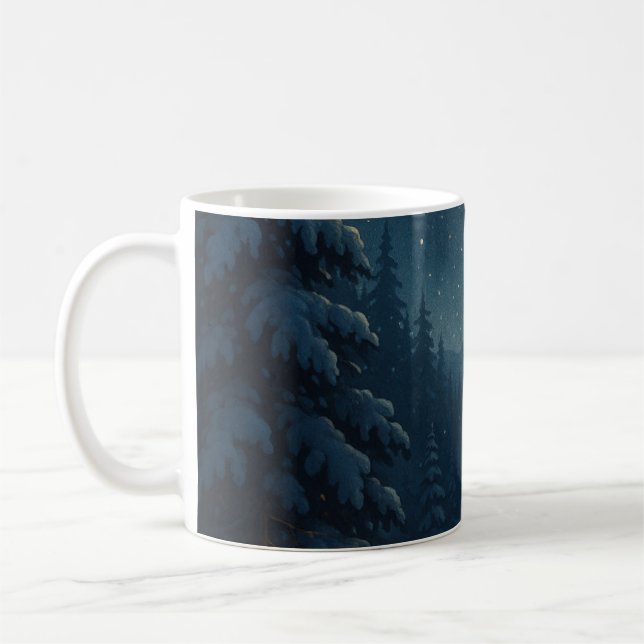 Caneca De Café SnowWinter Night Christmas Coffee Mug (Esquerda)