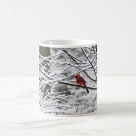 Caneca De Café Snowy Cardinal