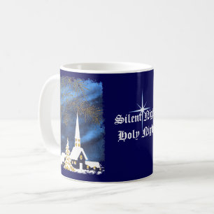 Caneca De Café Snowy Christmas Church Café Mug