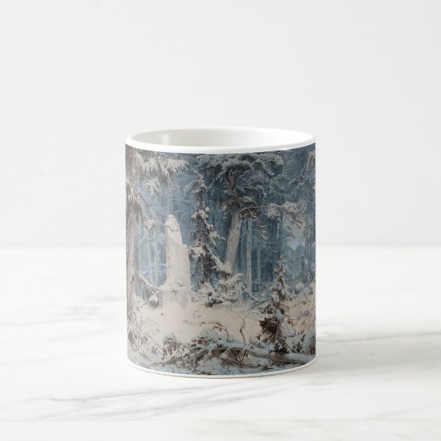 Caneca De Café Snowy Forest (por Andreas Achenbach) (Centro)
