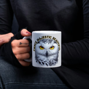 Caneca De Café Snowy Owl Fierce Majexpressa linda