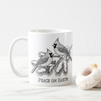 Caneca De Café Snowy Pine Branch Holiday mug