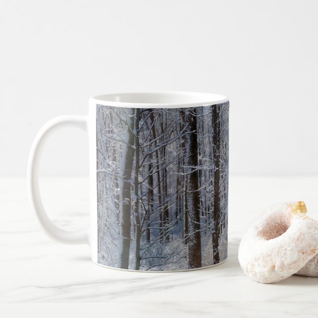 Caneca De Café Snowy Poplar Forest I (Com Donut)