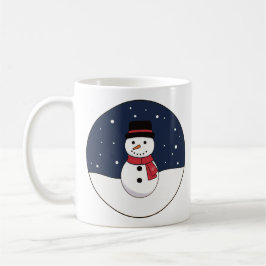 Caneca De Café Snowy Snowman Winter's Night