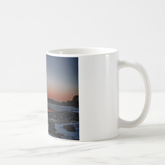 Caneca De Café Snowy Sunset no lago Arrohead (Direita)