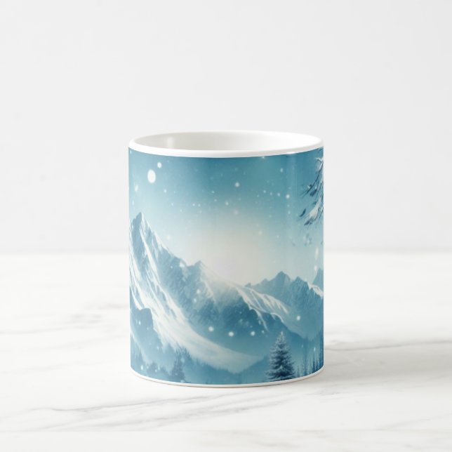 Caneca De Café Snowy Winter Mountain (Centro)