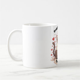 Caneca De Café Snuggle & Sorcery – Adesivo de Casal de Gatos Fofo