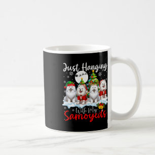 Caneca De Café Só Andando Com Meus Samoyeds Xmas Três Papais noei