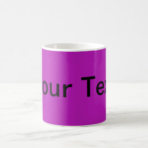 Caneca De Café SÓ COR / magenta + texto