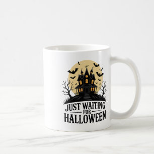 Caneca De Café Só Esperando O Halloween, Spooky Assaltado Bats Ho