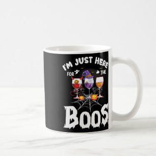 Caneca De Café Só estou aqui para o Boos Wine Gles Halloween Dri