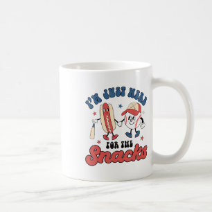 Caneca De Café Só estou aqui para os aperitivos Bysebyll 4 de jul