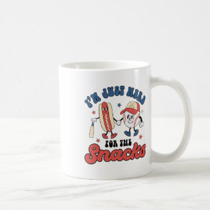 Caneca De Café Só estou aqui para os aperitivos Bysebyll 4 de jul