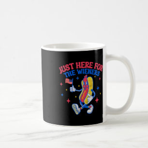 Caneca De Café Só estou aqui para os Wieners 4 de julho Cachorro