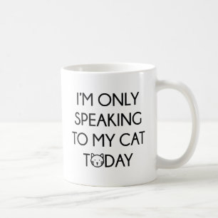 Caneca De Café Só Falando Com Meu Gato