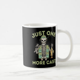 Caneca De Café Só Mais Uma Pescada - Esqueleto Divertido Pescador
