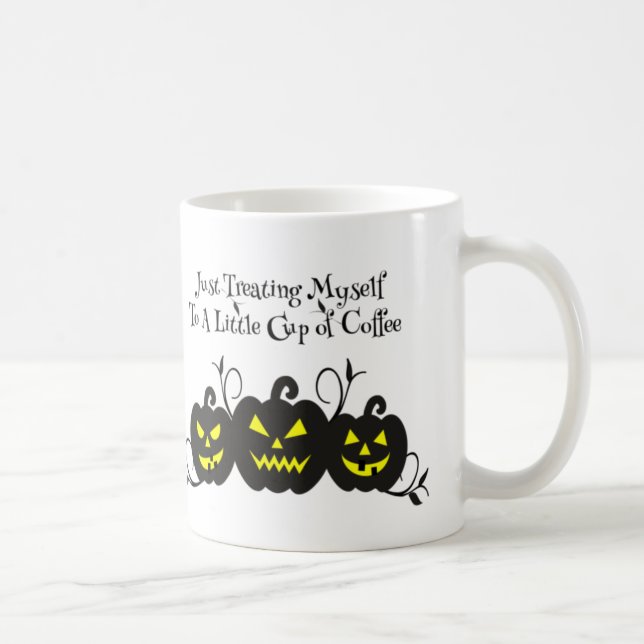 Caneca De Café Só Me Tratando Com Café Jack O' Lantern (Direita)