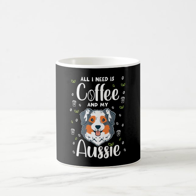 Caneca De Café Só Preciso De Café E Minha Aussie (Centro)