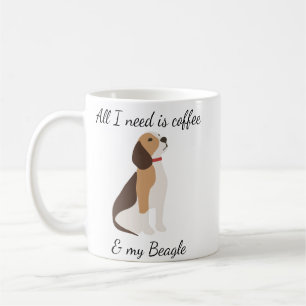 Caneca De Café Só preciso do café e do meu Beagle
