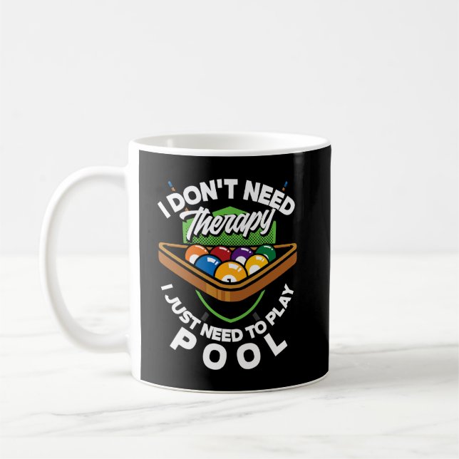 Caneca De Café Só Preciso Jogar Piscina Billiard Player (Esquerda)