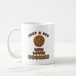 Caneca De Café Só um garoto que ama Cookies Coffee Mug