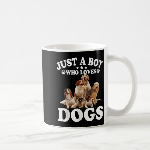 Caneca De Café Só Um Menino Que Adora Camisa De Cães Para Criança