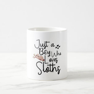 Caneca De Café Só um menino que ama as preguiças
