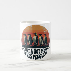 Caneca De Café Só um menino que ama pinguins