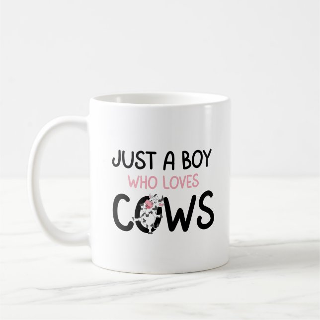 Caneca De Café Só um rapaz que ama vacas, Fazenda de vaca (Esquerda)