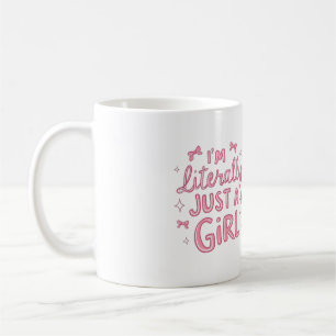 Caneca De Café Só uma Garota Laços Rosa Estética Café