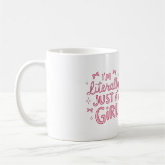 Caneca De Café Só uma Garota Laços Rosa Estética Café