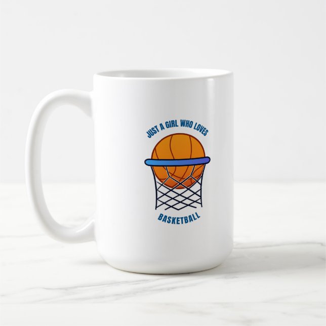 Caneca De Café só uma garota que adora basquete (Esquerda)