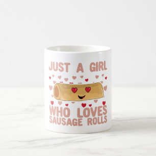 Caneca De Café Só Uma Garota Que Adora Pedaços De Salsicha