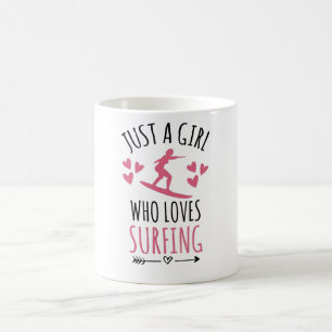 Caneca De Café Só Uma Garota Que Adora Surfar Presente para a r