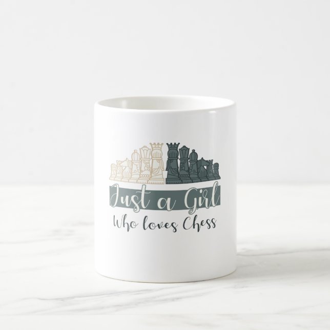 Caneca De Café Só Uma Garota Que Adora Xadrez (Centro)