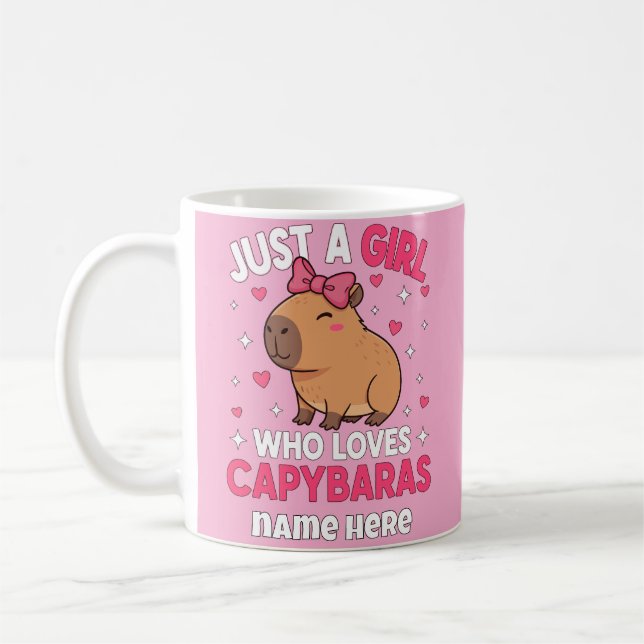 Caneca De Café Só uma garota que ama Capybaras (Esquerda)