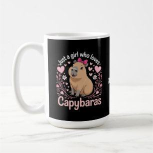 Caneca De Café Só uma garota que ama Capybaras Engraçado Presente