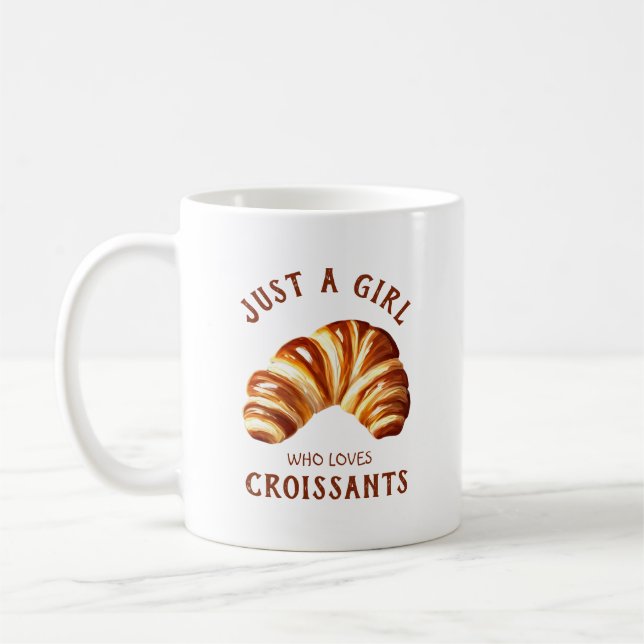 Caneca De Café Só uma garota que ama croissants (Esquerda)
