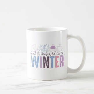 Caneca De Café Só uma garota que ama Design de sazonal de inverno
