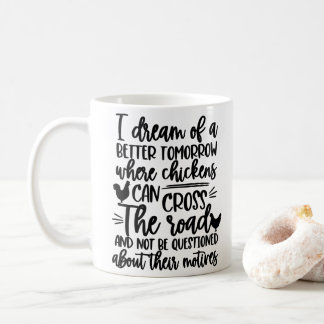 Caneca De Café Só uma garota que ama galinha louca