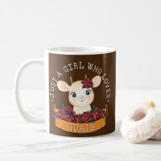 Caneca De Café Só uma garota que ama Goats Farmer Women Goat