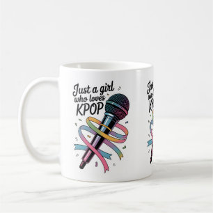 Caneca De Café Só uma garota que ama o Kpop