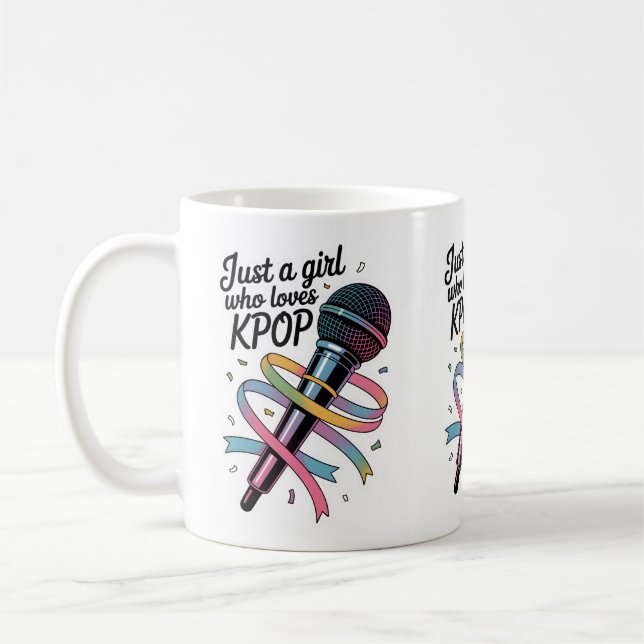 Caneca De Café Só uma garota que ama o Kpop (Esquerda)