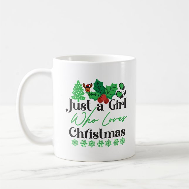 Caneca De Café Só uma garota que ama o Natal (Esquerda)