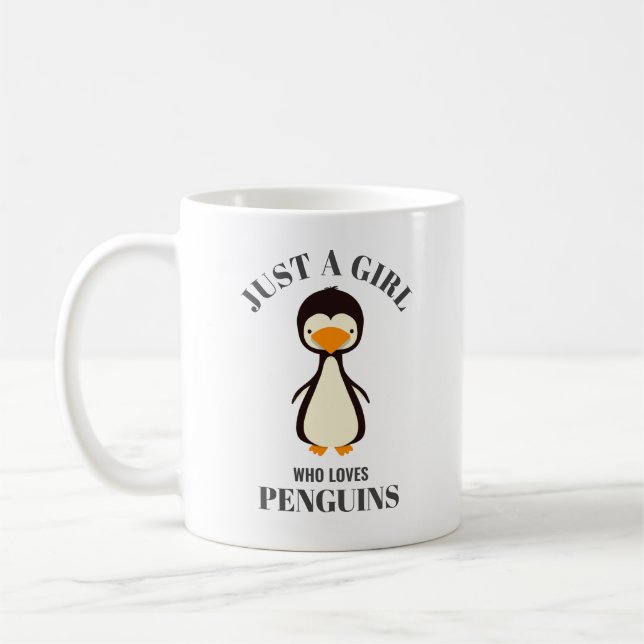 Caneca De Café Só uma garota que ama Pinguins (Esquerda)