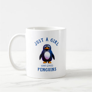 Caneca De Café Só uma garota que ama Pinguins