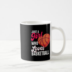 Caneca De Café Só uma garota que ama uma garota de basquete garot